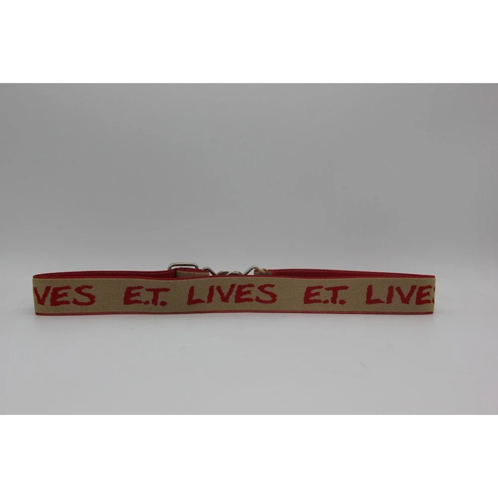 1980's RARE Vintage E.T. Lives Extra Terrestrial Adjustable Tan Red Belt Movie